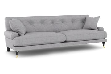 Andrew Soffgrupp 3-sits + 2-sits Soffa + Fåtölj + Fotpall i Tyg - Grå - Möbler - Soffa - Soffgrupp - Howard soffgrupp