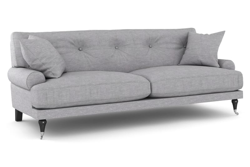 Andrew Soffgrupp 3-sits + 2-sits Soffa + Fåtölj + Fotpall i Tyg - Grå - Möbler - Soffa - Soffgrupp - Howard soffgrupp