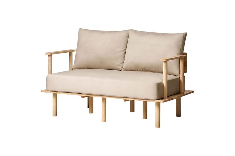Soffgrupp Asker Beige, ljust trä - Beige, ljust trä - Möbler - Soffa - Soffgrupp