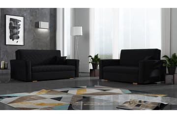 Bensbyn Soffgrupp Rutmönster - Svart - Möbler - Soffa - Soffgrupp