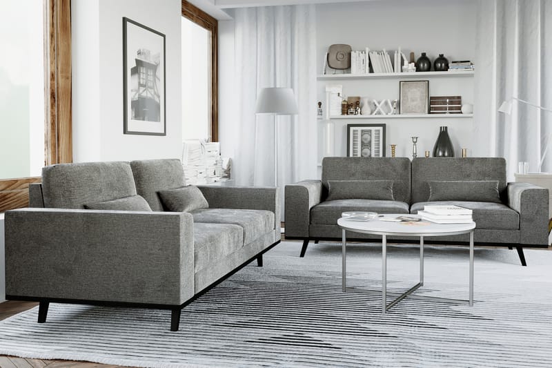 Copenhagen Soffgrupp 3-sits + 2-sits Sammetssoffa - Mörkgrå - Möbler - Soffa - Soffgrupp - Howard soffgrupp
