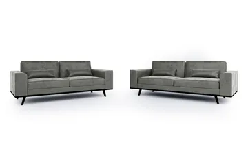 Copenhagen Soffgrupp 3-sits + 2-sits Sammetssoffa - Mörkgrå - Möbler - Soffa - Soffgrupp - Howard soffgrupp