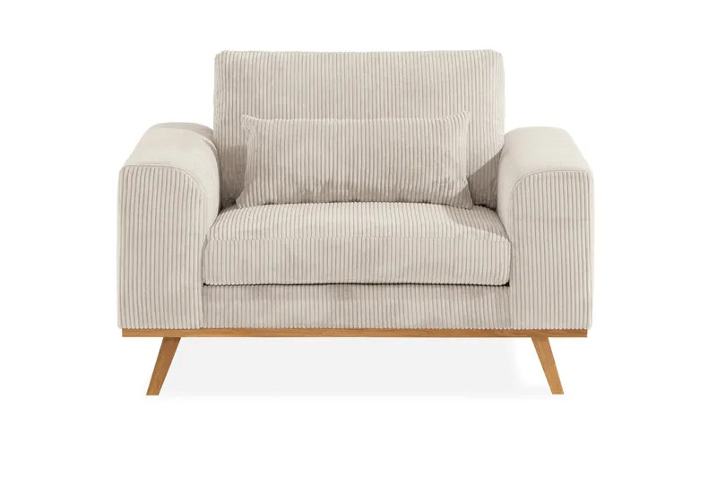 Copenhagen Soffgrupp 3-sits + 2-sits Soffa + Fåtölj + Fotpall i Manchester - Beige - Möbler - Soffa - Soffgrupp