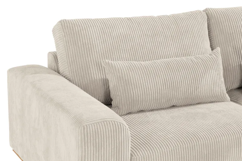Copenhagen Soffgrupp 3-sits + 2-sits Soffa + Fåtölj + Fotpall i Manchester - Beige - Möbler - Soffa - Soffgrupp
