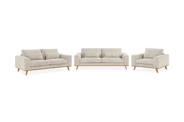 Copenhagen Soffgrupp 3-sits + 2-sits Soffa + Fåtölj i Manchester - Beige - Möbler - Soffa - Soffgrupp - Soffgrupp 3 2 1