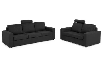 Crazy Soffgrupp 3-sits + 2-sits Tygsoffa - Antracit - Möbler - Soffa - Soffgrupp