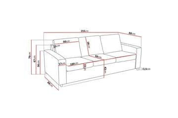 Crazy Soffgrupp 3-sits Soffa + Fåtölj i Tyg - Antracit - Möbler - Soffa - Soffgrupp