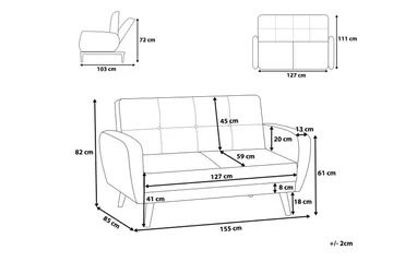 Florli Soffgrupp 2-Sits+3-Sits - Svart - Möbler - Soffa - Soffgrupp