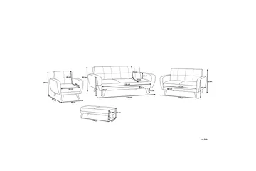 Florli Soffgrupp 2-Sits+3-Sits - Svart - Möbler - Soffa - Soffgrupp