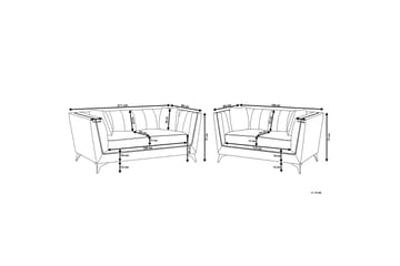 Gaula Soffgrupp 2-Sits+3-Sits - Blå - Möbler - Soffa - Soffgrupp