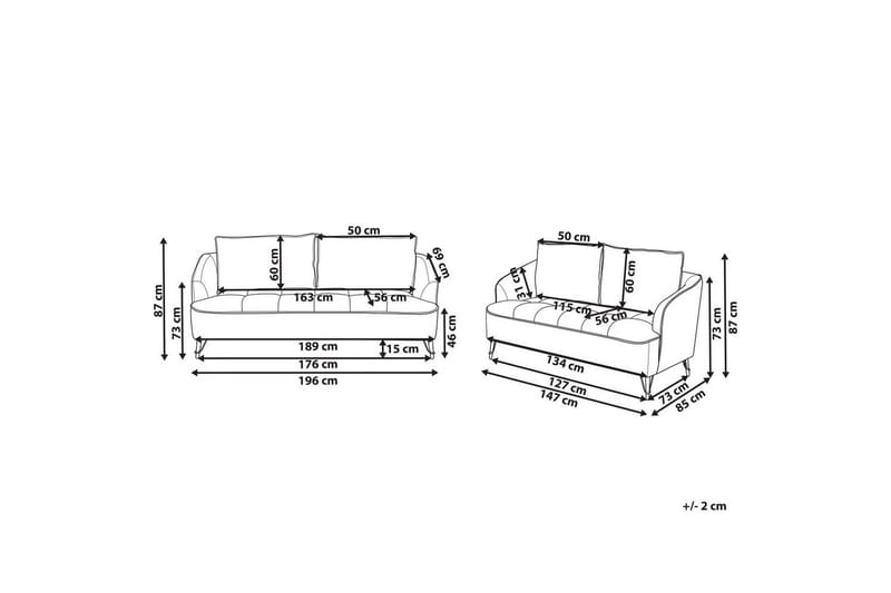Soffgrupp Hobro Brun/Svart - Brun/Svart - Möbler - Soffa - Soffgrupp