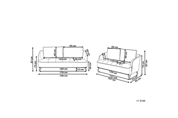 Soffgrupp Hobro Röd/Svart - Röd/Svart - Möbler - Soffa - Soffgrupp