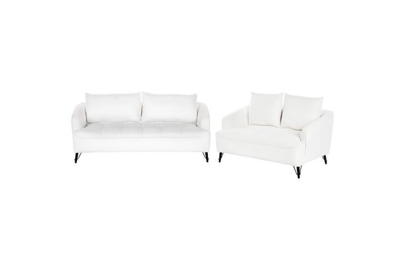 Soffgrupp Hobro Vit/Svart - Vit - Möbler - Soffa - Soffgrupp
