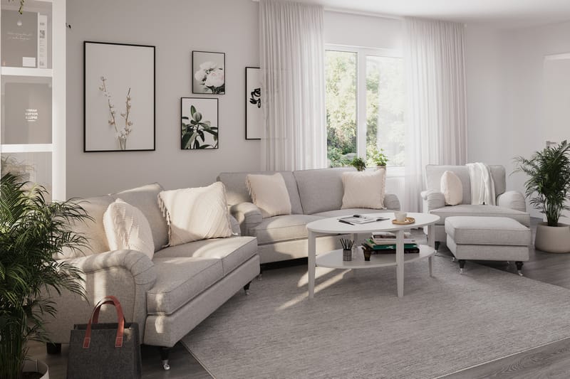 Howard Classic Soffgrupp 2-sits + 2-sits Tygsoffa - Grå - Möbler - Soffa - Soffgrupp - Howard soffgrupp