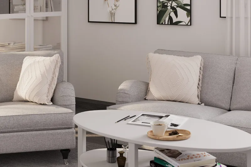 Howard Classic Soffgrupp 2-sits + 2-sits Tygsoffa - Grå - Möbler - Soffa - Soffgrupp - Howard soffgrupp