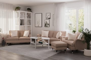 Howard Classic Soffgrupp 2-sits + 2-sits Tygsoffa - Mörkbeige - Möbler - Soffa - Soffgrupp - Howard soffgrupp