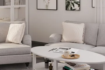 Howard Classic Soffgrupp 2-sits + Liten 2-sits Soffa + Fåtölj + Fotpall i Tyg - Grå - Möbler - Soffa - Soffgrupp - Howard soffgrupp