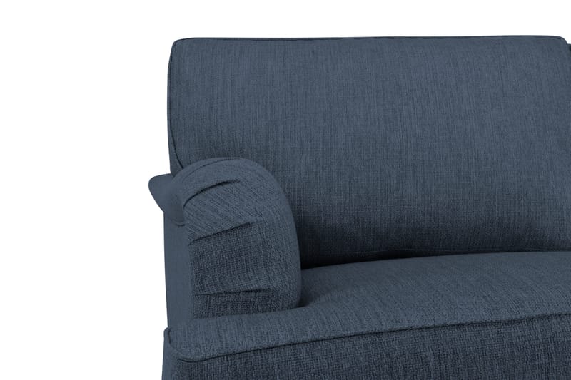 Howard Classic Soffgrupp 2-sits Soffa + Fåtölj + Fotpall i Tyg - Blå - Möbler - Soffa - Soffgrupp - Chesterfield soffgrupp