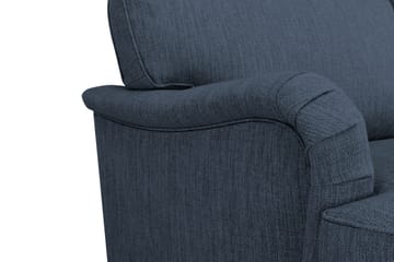 Howard Classic Soffgrupp 2-sits Soffa + Fåtölj + Fotpall i Tyg - Blå - Möbler - Soffa - Soffgrupp - Chesterfield soffgrupp