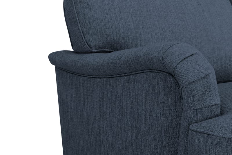 Howard Classic Soffgrupp 2-sits Soffa + Fåtölj + Fotpall i Tyg - Blå - Möbler - Soffa - Soffgrupp - Chesterfield soffgrupp