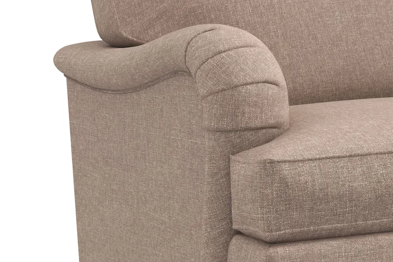 Howard Classic Soffgrupp 2-sits Soffa + Fåtölj + Fotpall i Tyg - Mörkbeige - Möbler - Soffa - Soffgrupp - Howard soffgrupp