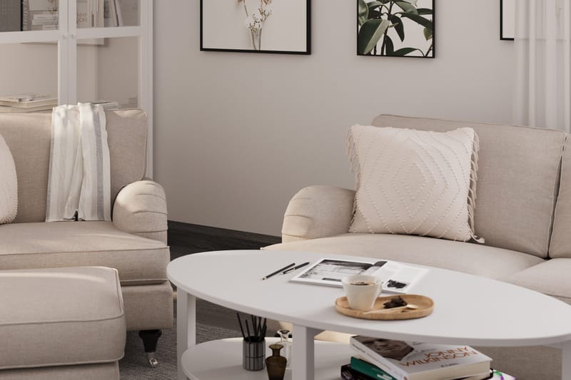 Howard Classic Soffgrupp 2-sits Soffa + Fåtölj i Tyg - Beige - Möbler - Soffa - Soffgrupp - Howard soffgrupp
