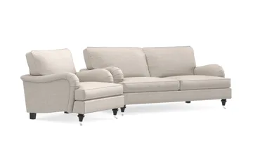 Howard Classic Soffgrupp 2-sits Soffa + Fåtölj i Tyg - Beige - Möbler - Soffa - Soffgrupp - Howard soffgrupp