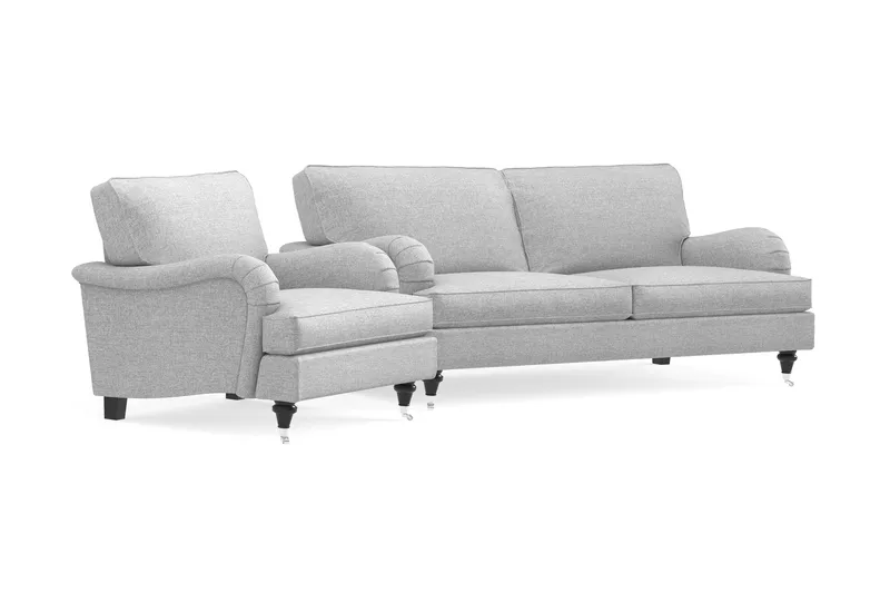 Howard Classic Soffgrupp 2-sits Soffa + Fåtölj i Tyg - Grå - Möbler - Soffa - Soffgrupp - Howard soffgrupp
