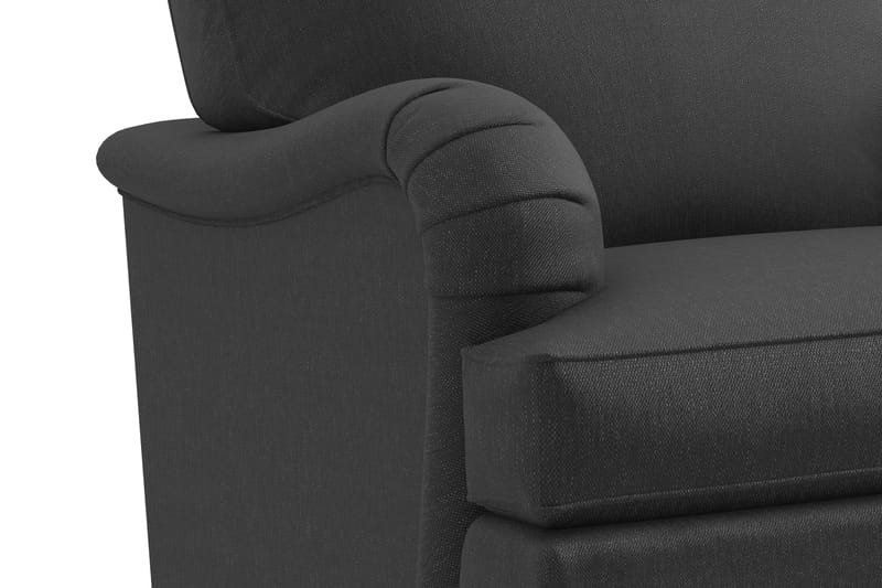 Howard Classic Soffgrupp 3-sits + 2-sits Soffa + Fåtölj + Fotpall i Tyg - Mörkgrå - Möbler - Soffa - Soffgrupp - Howard soffgrupp