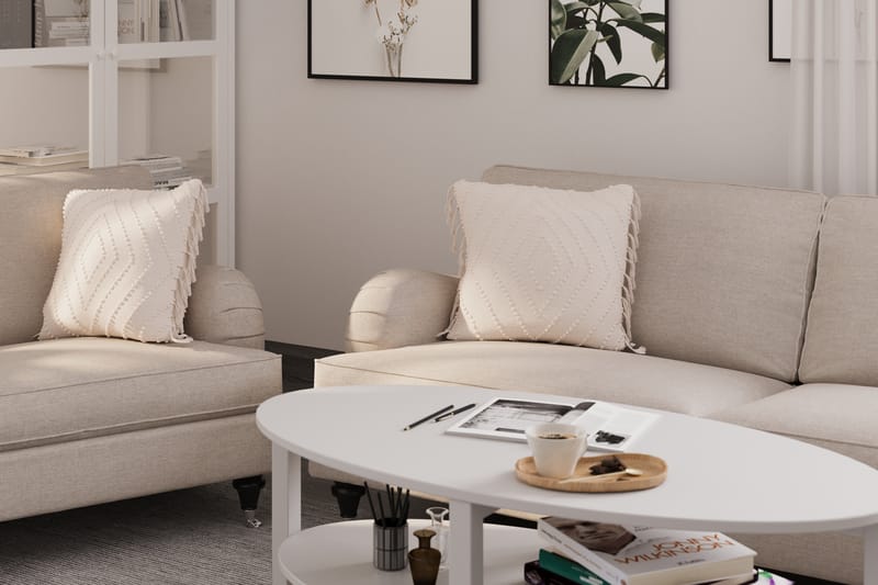 Howard Classic Soffgrupp 3-sits + 2-sits Soffa + Fåtölj i Tyg - Beige - Möbler - Soffa - Soffgrupp - Howard soffgrupp