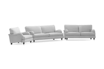 Howard Classic Soffgrupp 3-sits + 2-sits Soffa + Fåtölj i Tyg - Grå - Möbler - Soffa - Soffgrupp - Howard soffgrupp