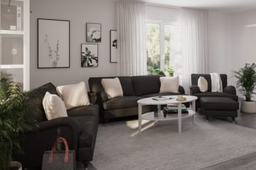 Howard Classic Soffgrupp 3-sits + 2-sits Soffa + Fåtölj i Tyg - Mörkgrå - Möbler - Soffa - Soffgrupp - Howard soffgrupp