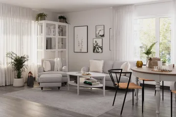Howard Classic Soffgrupp 3-sits Soffa + Fåtölj i Tyg - Grå - Möbler - Soffa - Soffgrupp - Howard soffgrupp