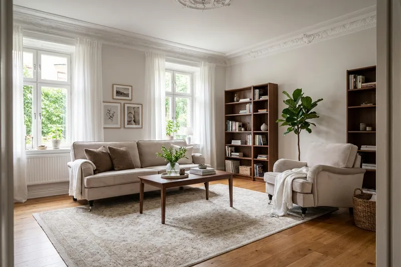 Howard Classic Soffgrupp 3-Sits Soffa och Fåtölj i Sammet - Beige - Möbler - Soffa - Soffgrupp - Howard soffgrupp