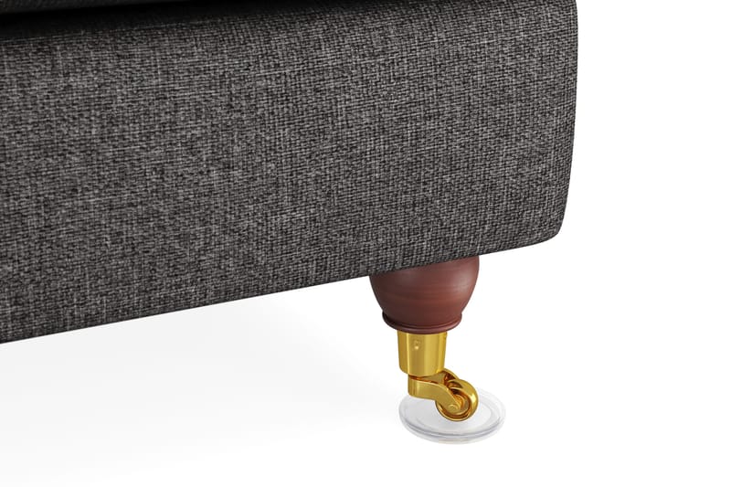 Howard Lyx 4-sits Tygsoffa + Fotpall - Mörkgrå - Möbler - Soffa - Soffgrupp - Howard soffgrupp
