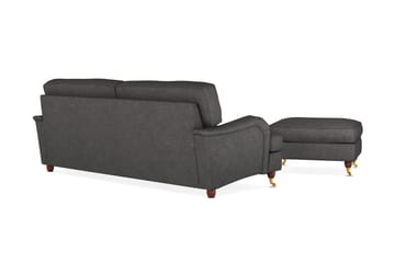 Howard Lyx 4-sits Tygsoffa + Fotpall - Mörkgrå - Möbler - Soffa - Soffgrupp - Howard soffgrupp