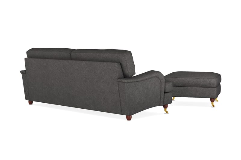 Howard Lyx 4-sits Tygsoffa + Fotpall - Mörkgrå - Möbler - Soffa - Soffgrupp - Howard soffgrupp