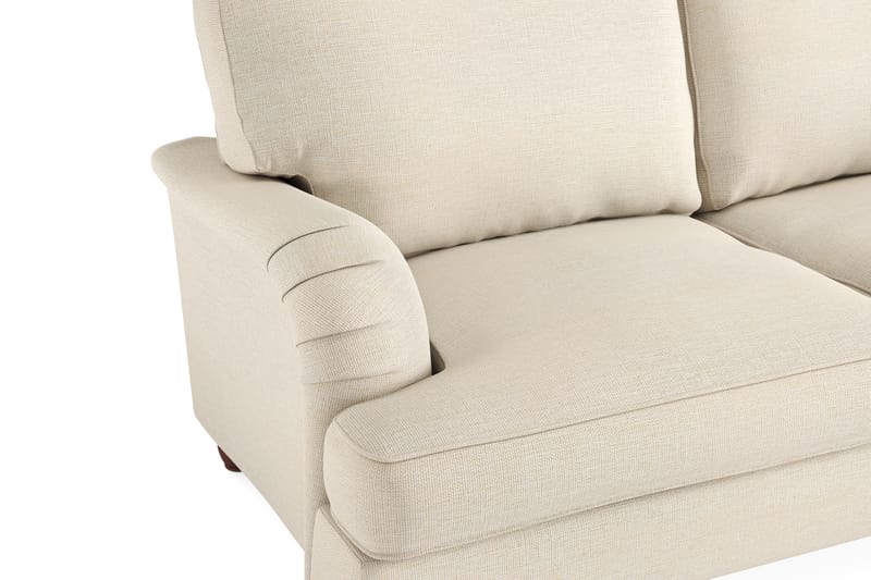 Howard Lyx Soffgrupp 2-sits Soffa + Divanfåtölj + Fåtölj + Fotpall i Tyg - Beige - Möbler - Soffa - Soffgrupp - Howard soffgrupp