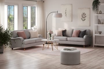 Howard Lyx Soffgrupp 3-sits + 2-sits Tygsoffa - Ljusgrå - Möbler - Soffa - Soffgrupp - Howard soffgrupp