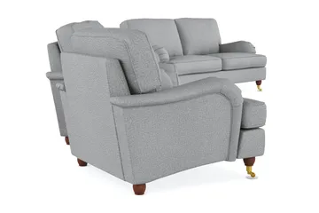 Howard Lyx Soffgrupp 3-sits + 2-sits Soffa + Fåtölj i Tyg - Ljusgrå - Möbler - Soffa - Soffgrupp - Howard soffgrupp
