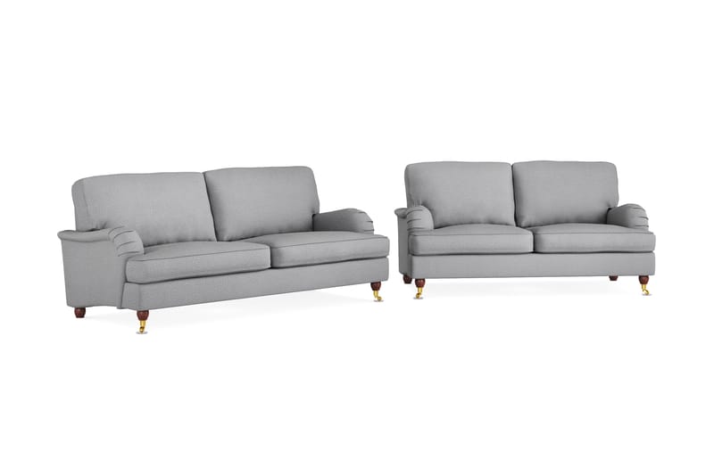 Howard Lyx Soffgrupp 3-sits + 2-sits Tygsoffa - Ljusgrå - Möbler - Soffa - Soffgrupp - Howard soffgrupp