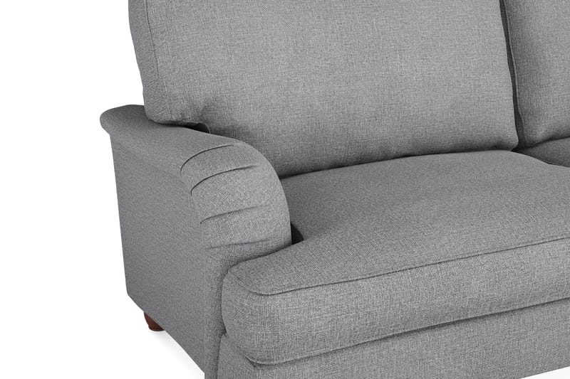 Howard Lyx Soffgrupp 3-sits Soffa + Divanfåtölj + Fåtölj + Fotpall i Tyg - Ljusgrå - Möbler - Soffa - Soffgrupp - Howard soffgrupp
