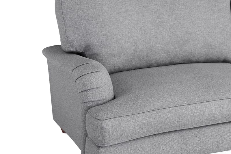 Howard Lyx Soffgrupp 3-sits Svängd Soffa + Divanfåtölj + Fåtölj + Fotpall i Tyg - Ljusgrå - Möbler - Soffa - Soffgrupp - Howard soffgrupp