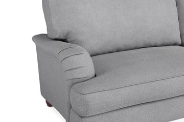 Howard Lyx Soffgrupp 4-sits + 3-sits Soffa + Fåtölj + Fotpall i Tyg - Ljusgrå - Möbler - Soffa - Soffgrupp - Howard soffgrupp