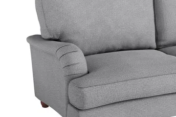 Howard Lyx Soffgrupp 4-sits + 3-sits Svängd Soffa + Fåtölj + Fotpall i Tyg - Ljusgrå - Möbler - Soffa - Soffgrupp - Howard soffgrupp
