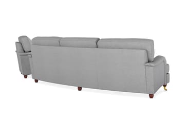 Howard Lyx Soffgrupp 4-sits Svängd Soffa + Divanfåtölj i Tyg - Ljusgrå - Möbler - Soffa - Soffgrupp - Howard soffgrupp