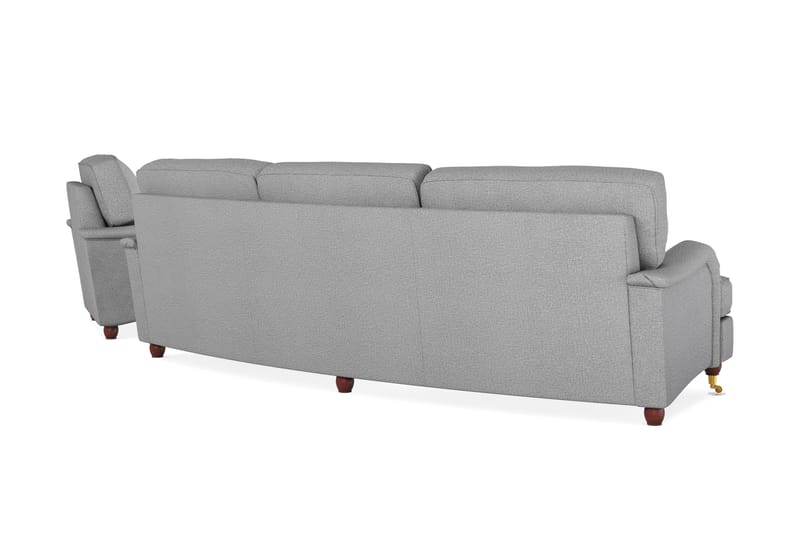 Howard Lyx Soffgrupp 4-sits Svängd Soffa + Divanfåtölj i Tyg - Ljusgrå - Möbler - Soffa - Soffgrupp - Howard soffgrupp