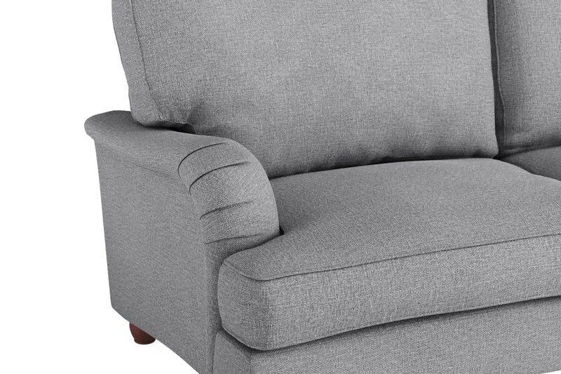 Howard Lyx Soffgrupp 4-sits Svängd Soffa + Fåtölj + Fotpall i Tyg - Ljusgrå - Möbler - Soffa - Soffgrupp - Howard soffgrupp