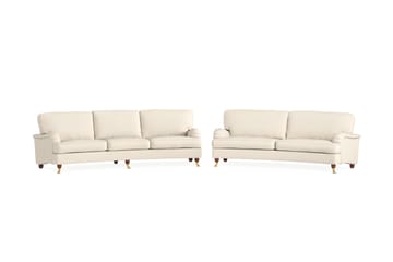 Howard Lyx Soffgrupp Svängd 4-sits + 3-sits Tygsoffa - Beige - Möbler - Soffa - Soffgrupp - Howard soffgrupp