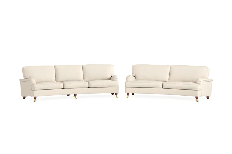 Howard Lyx Soffgrupp Svängd 4-sits + 3-sits Tygsoffa - Beige - Möbler - Soffa - Soffgrupp - Howard soffgrupp